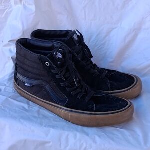 Vans Men's Sk8-Hi Black Gum Skate Shoes Size 13 Preowned